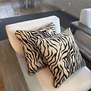 Zebra Cowhide Luxury Pillows